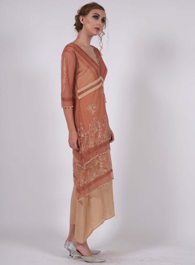 Vintage Titanic Dress in RoseGold