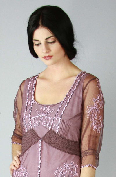 Titanic Tea Length Dress in Mauve