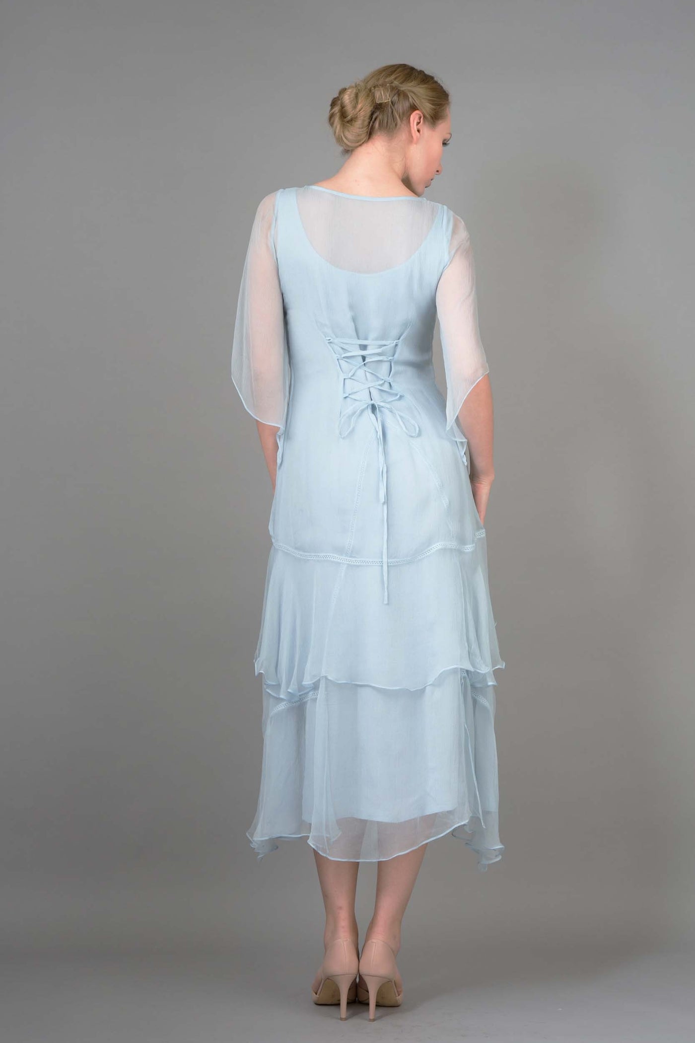 Layered Nataya Dress AL-10709 in Blue