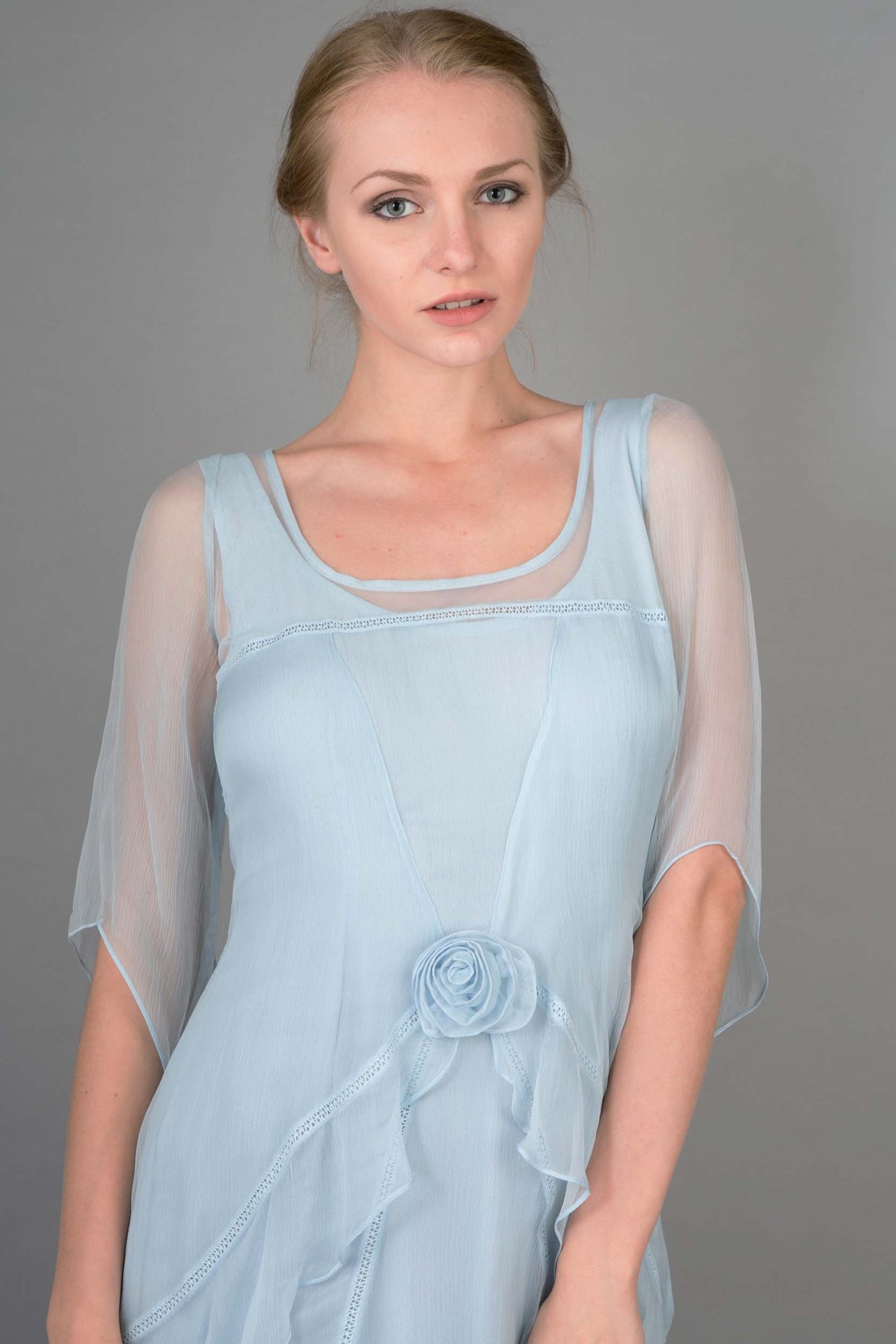 Layered Nataya Dress AL-10709 in Blue