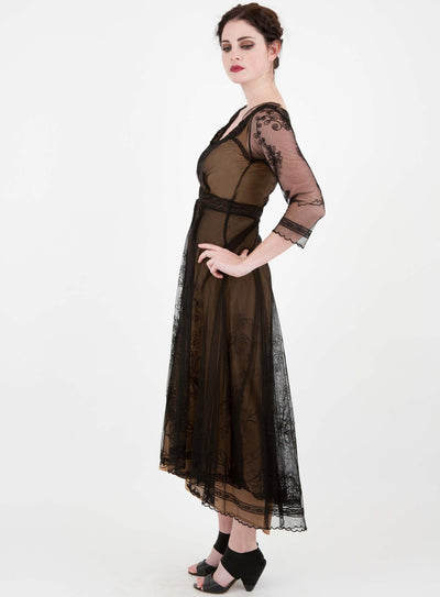 Nataya 40163 Downton Abbey Tea Party Gown Black