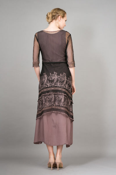 5901 Vintage Titanic Dress in Black/Coco