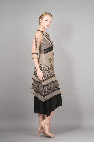 5901 Vintage Titanic Dress in Blush