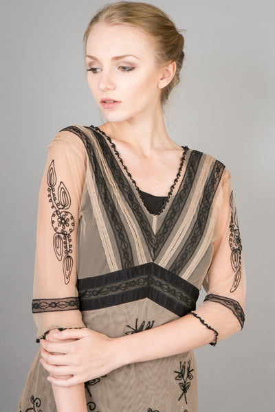 5901 Vintage Titanic Dress in Blush