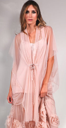 Asymmetric Tulle Airy Jacket in Pink by Nataya - SOLD OUT