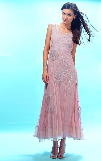 Amazing Grace Edwardian Wedding Dress in Pink by Nataya