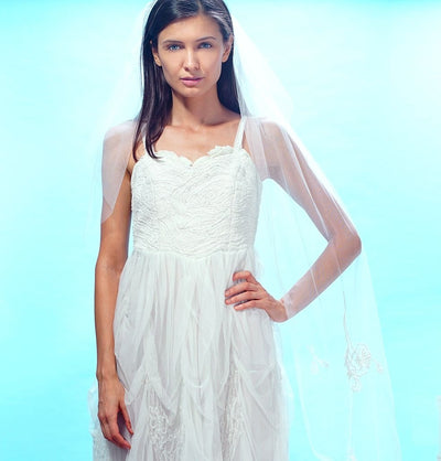 Rose Water Party Dress in Ivory by Nataya