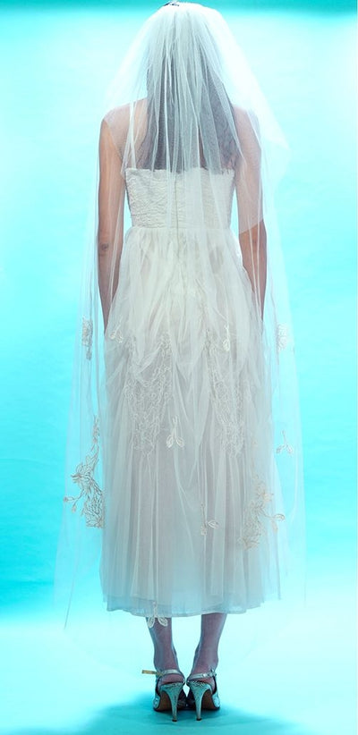 Rose Water Party Dress in Ivory by Nataya