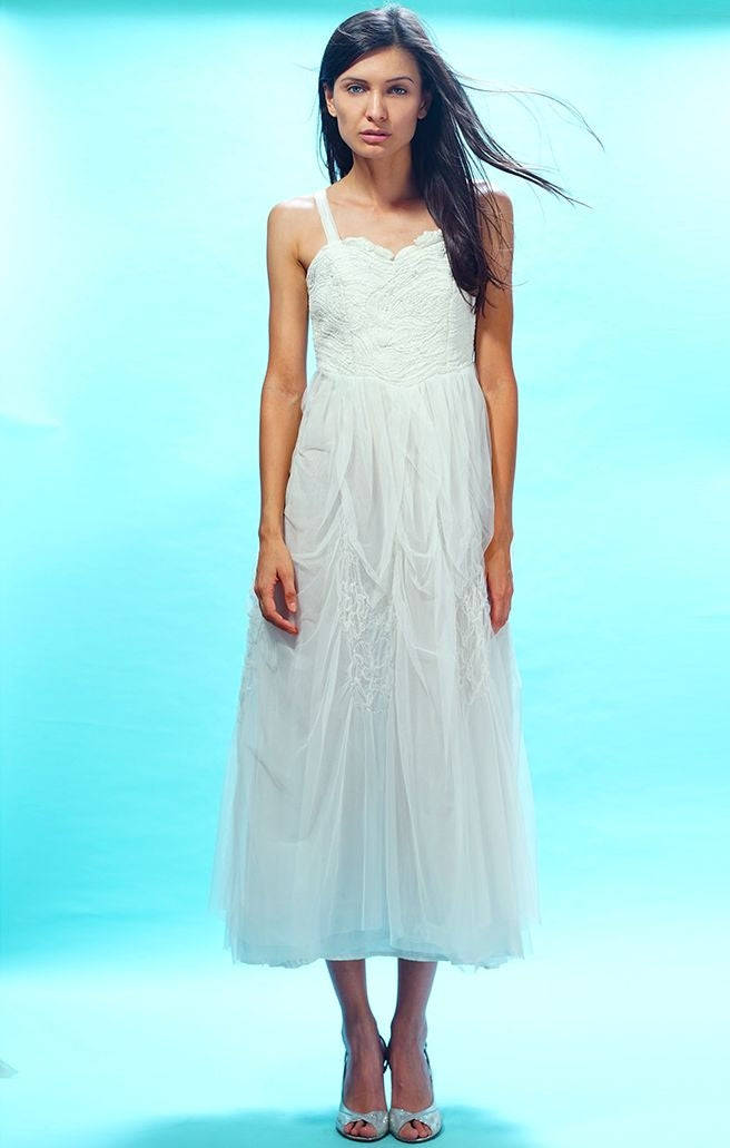 Rose Water Party Dress in Ivory by Nataya