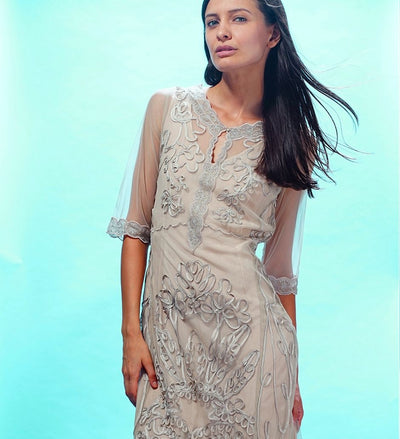 Edwardian Leona Wedding Dress in Antique Pearl by Nataya