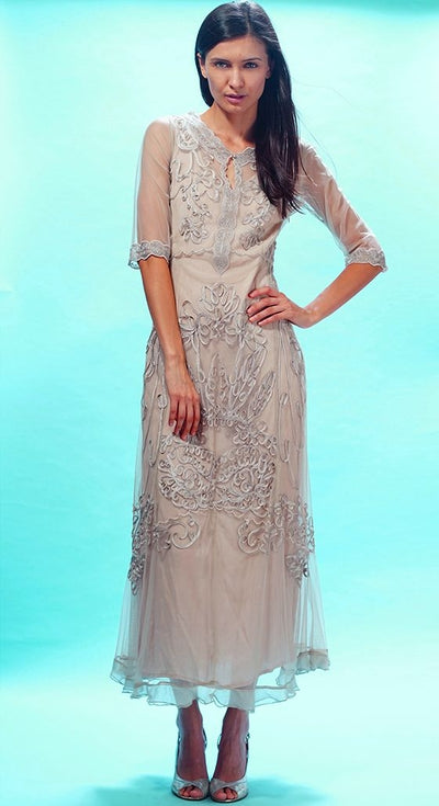 Edwardian Leona Wedding Dress in Antique Pearl by Nataya