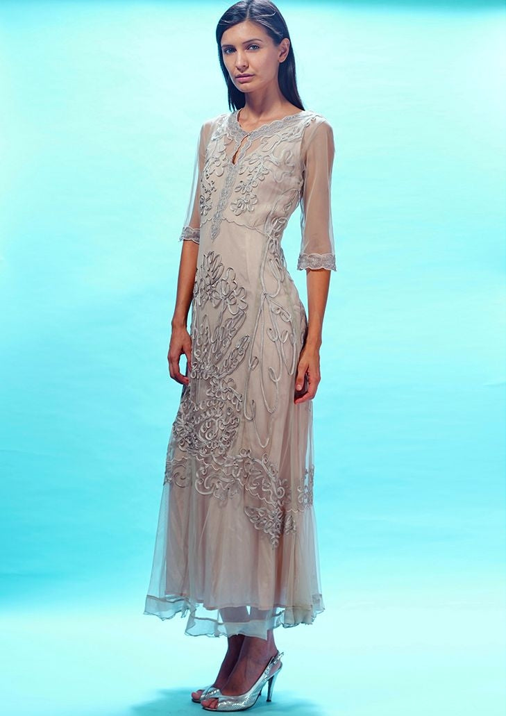 Edwardian Leona Wedding Dress in Antique Pearl by Nataya