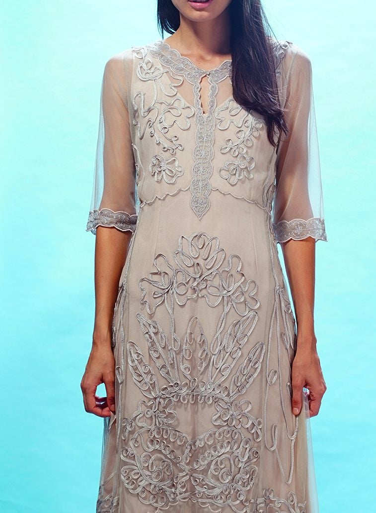 Edwardian Leona Wedding Dress in Antique Pearl by Nataya