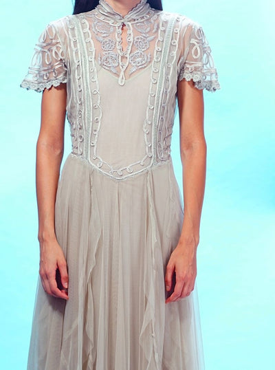 Edwardian Victoria Wedding Dress in Pearl by Nataya