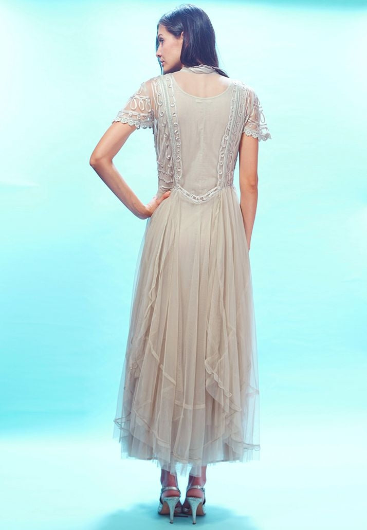 Edwardian Victoria Wedding Dress in Pearl by Nataya