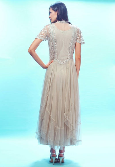 Edwardian Victoria Wedding Dress in Pearl by Nataya