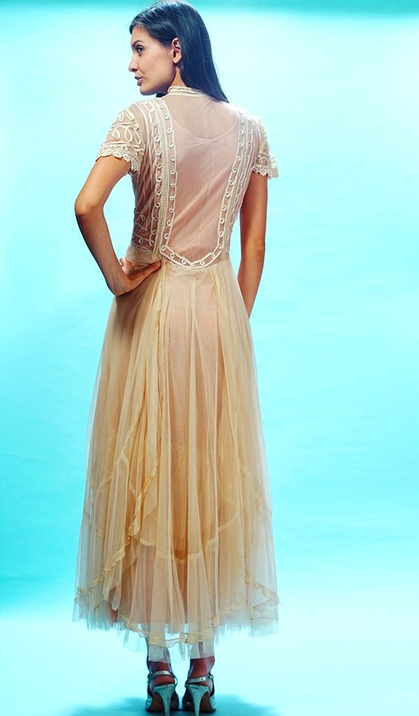 Edwardian Victoria Wedding Dress in Butter by Nataya