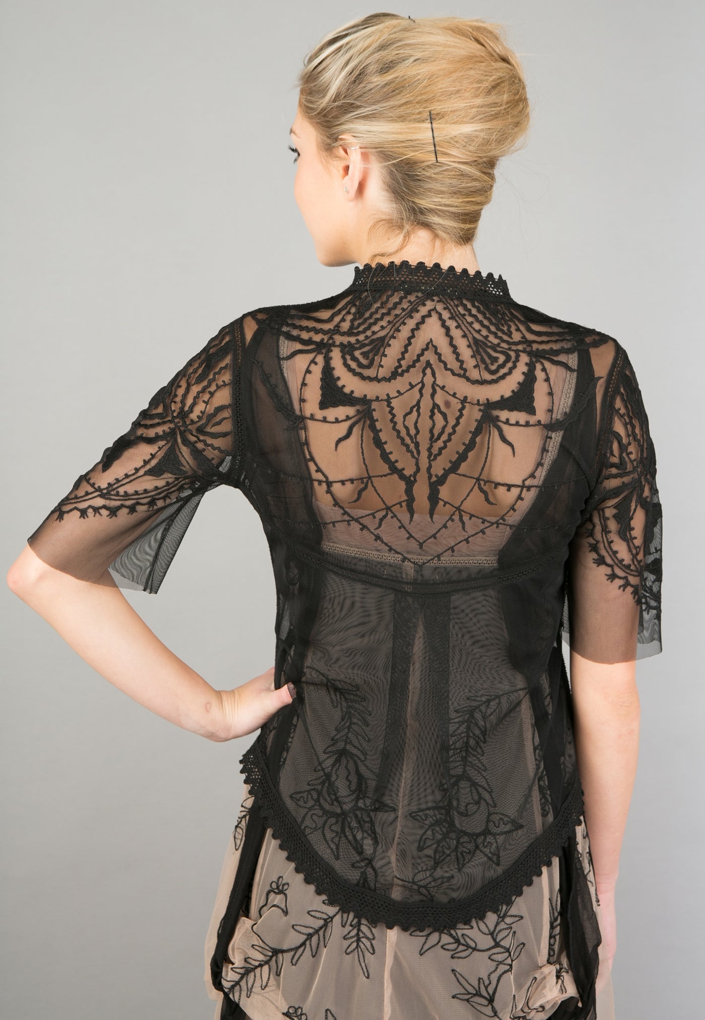 Romantic Elizabethan Vintage Style Jacket in Black by Nataya