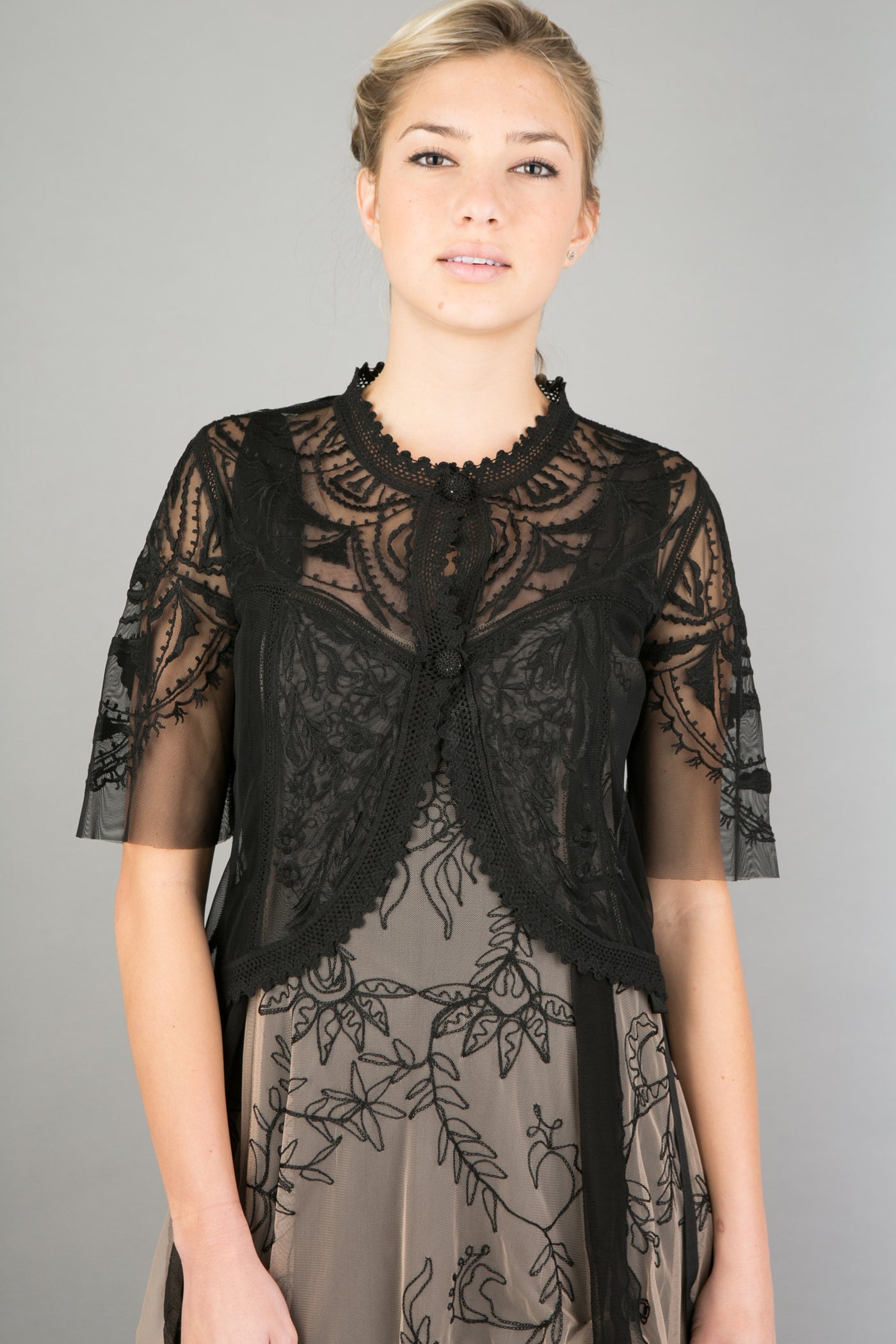 Romantic Elizabethan Vintage Style Jacket in Black by Nataya