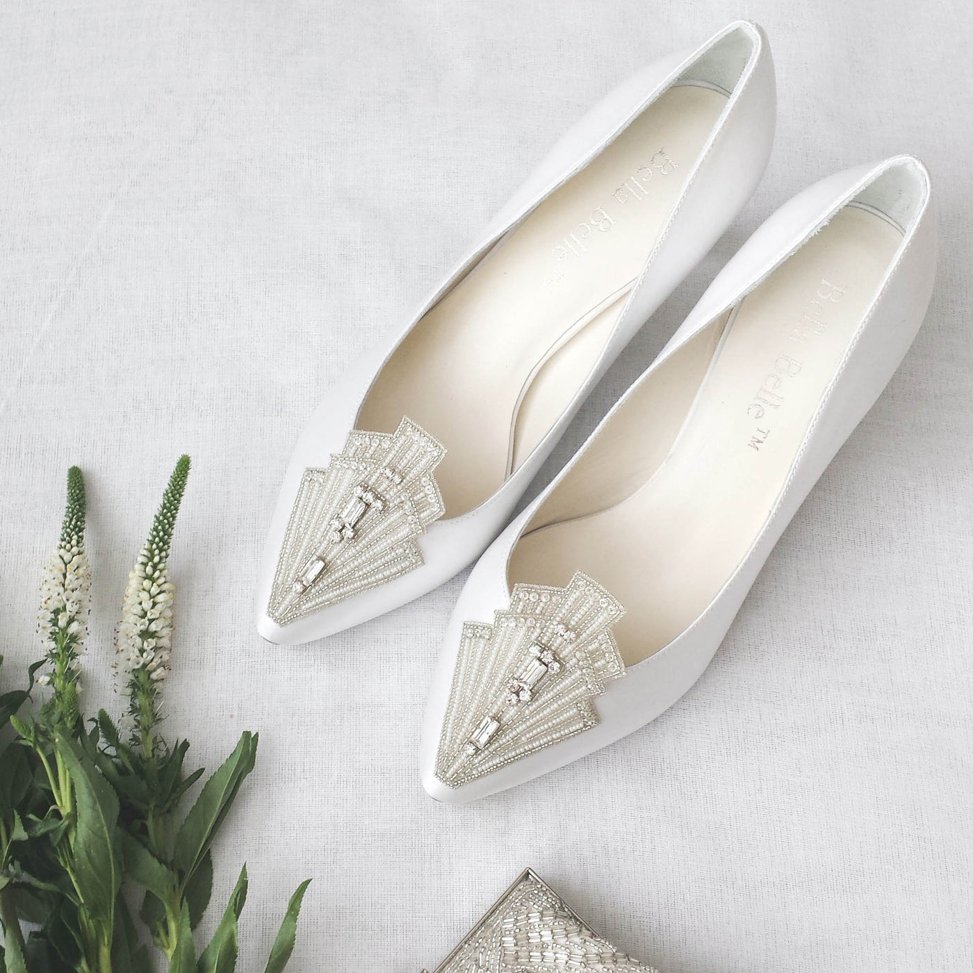 Deco Style Bridal Heels Clara