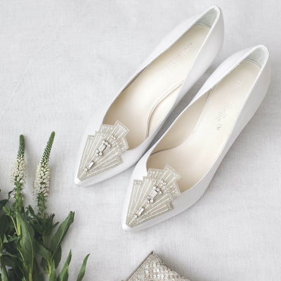 Deco Style Bridal Heels Clara
