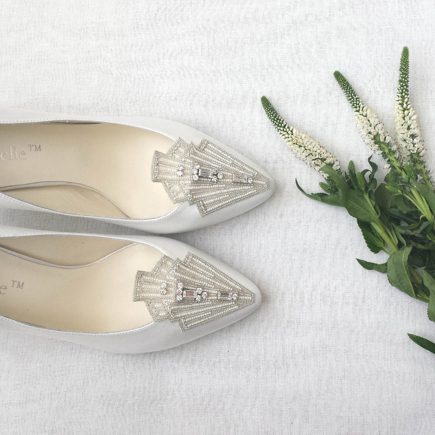 Deco Style Bridal Heels Clara