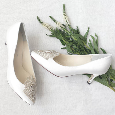 Deco Style Bridal Heels Clara