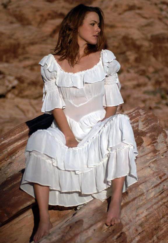 Cowgirl Ruffled Western Wedding Dress by Marrika Nakk