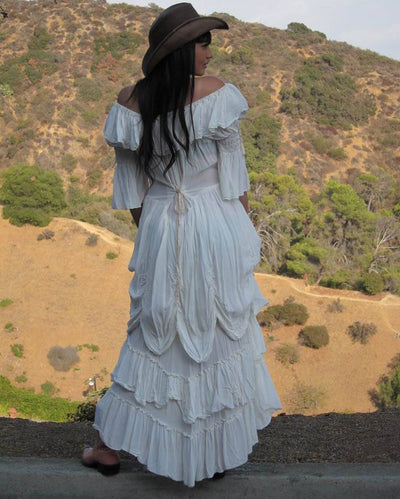 Cowgirl Ruffled Western Wedding Dress by Marrika Nakk