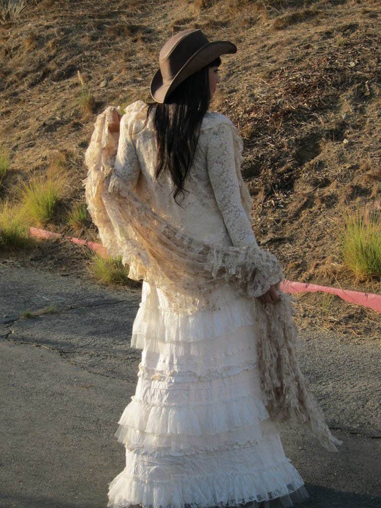 Lace Floral Western Shawl by Marrika Nakk
