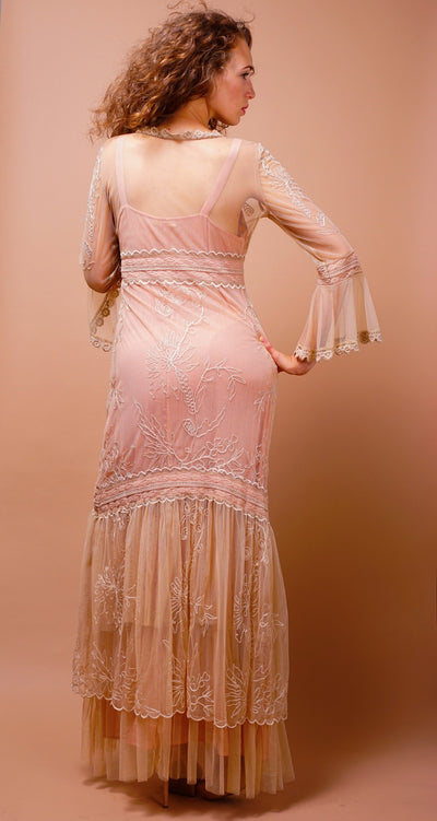 Titanic Empire Waist Wedding Dress in Pink-Champagne by Nataya