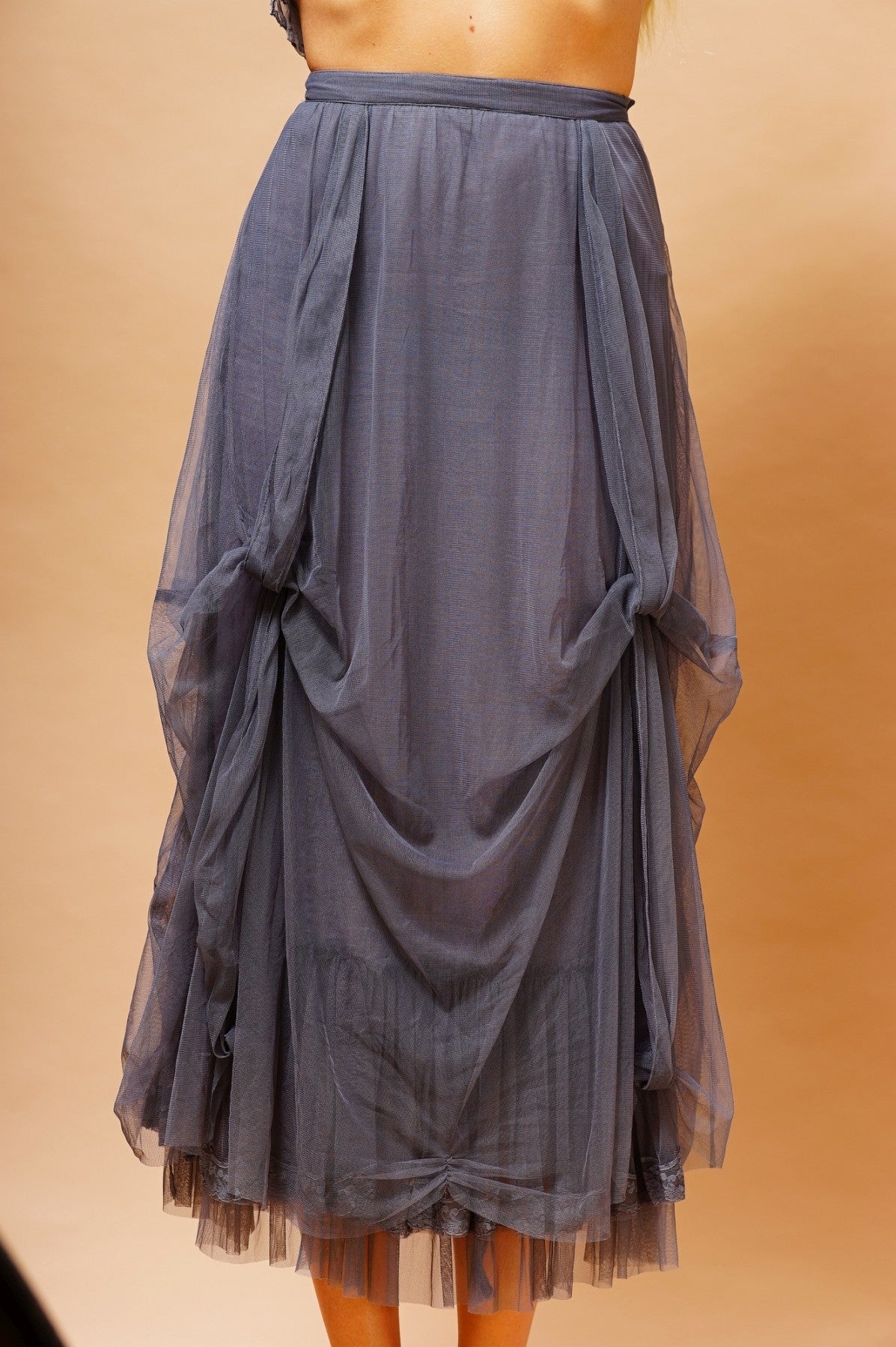 Vintage Inspired Romantic Skirt in Blue by Nataya
