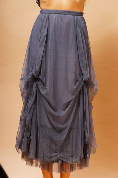Vintage Inspired Romantic Skirt in Blue by Nataya