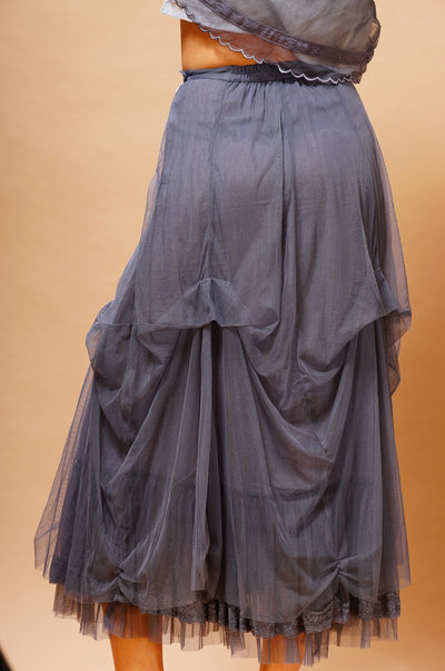 Vintage Inspired Romantic Skirt in Blue by Nataya