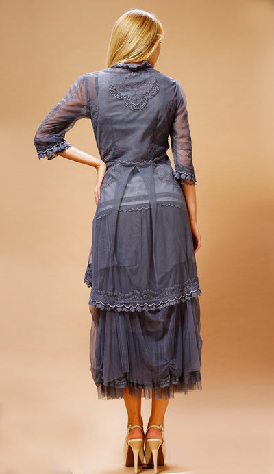 Vintage Inspired Romantic Skirt in Blue by Nataya