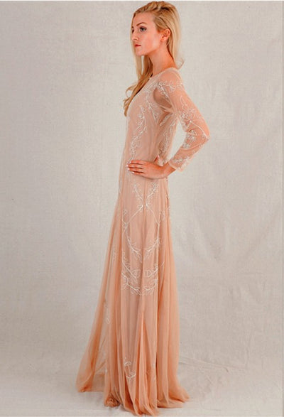 Siren Wedding Dress in Beige by Nataya