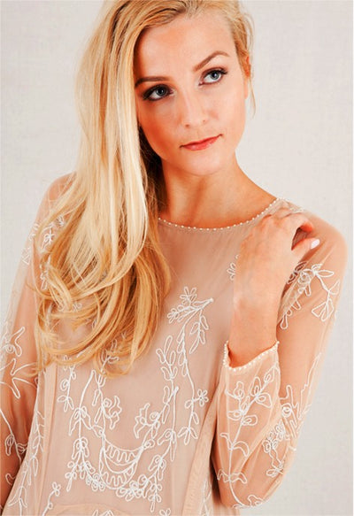 Siren Wedding Dress in Beige by Nataya
