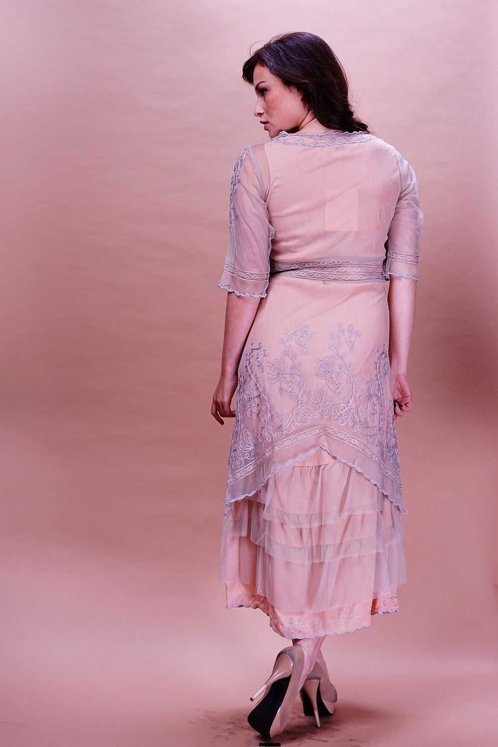 Titanic Tea Party Dress in Antique Pink by Nataya