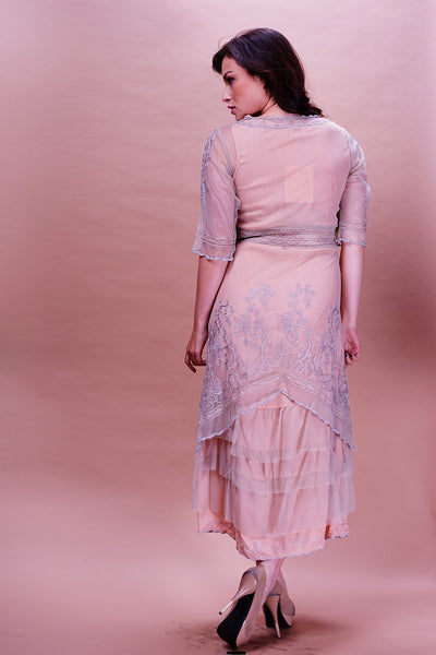Titanic Tea Party Dress in Antique Pink by Nataya
