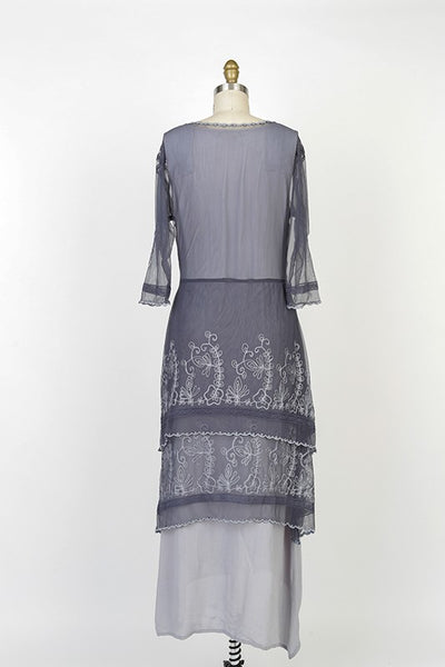 Vintage Titanic Tea Party Dress in Dark Blue by Nataya