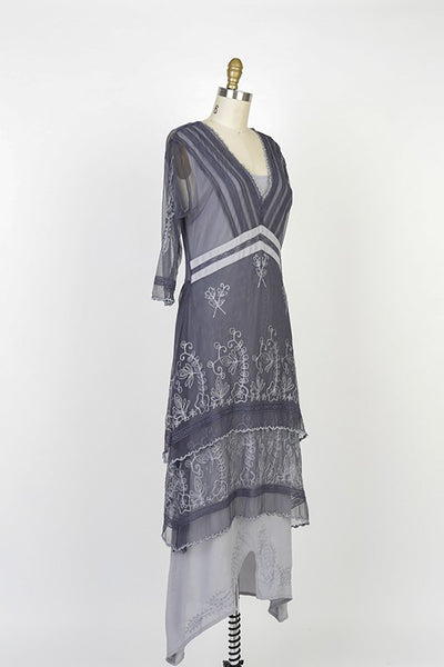 Vintage Titanic Tea Party Dress in Dark Blue by Nataya