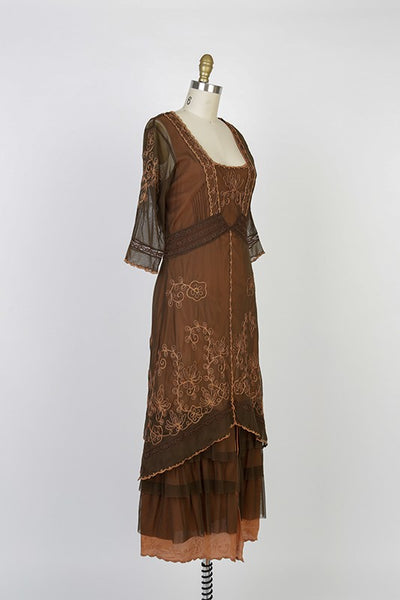 Titanic Tea Party Dress in Terracotta by Nataya