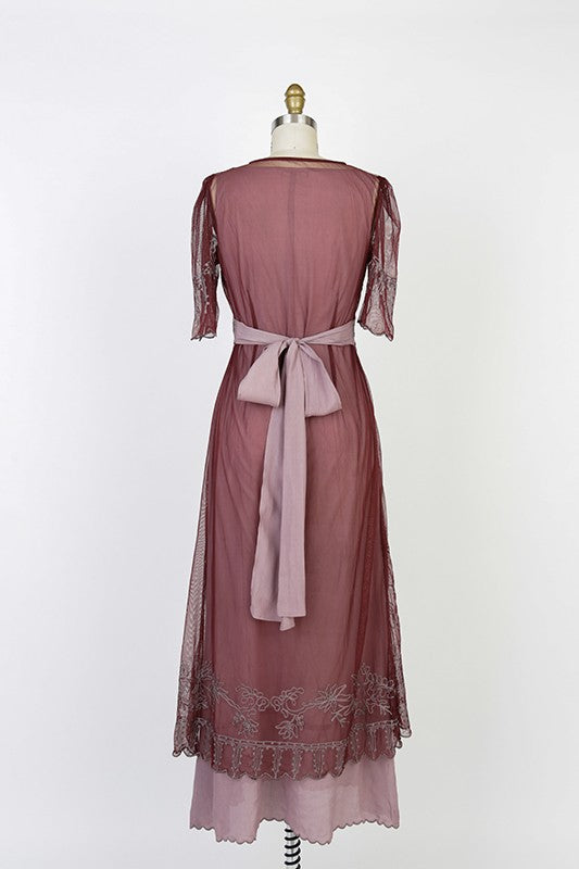 New Vintage Titanic Tea Party Dress in Garnet by Nataya