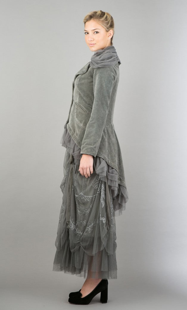 Romantic Pompadour Party Gown in Ash by Nataya