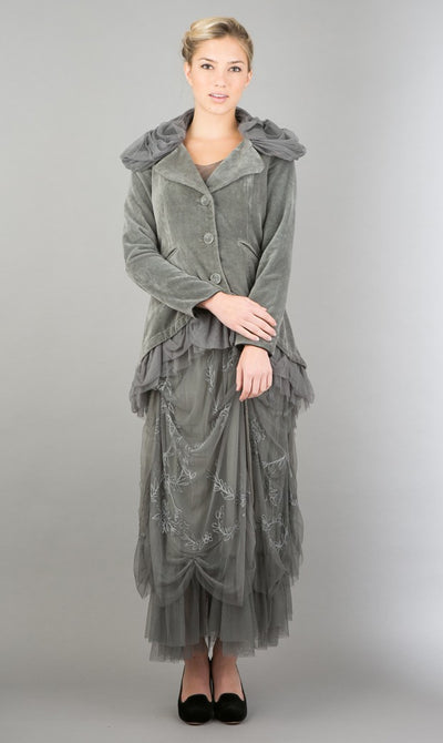 Romantic Pompadour Party Gown in Ash by Nataya