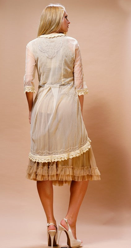 Romantic Embroidered Jacket in Butter by Nataya
