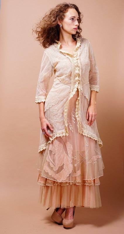 Romantic Embroidered Jacket in Butter by Nataya