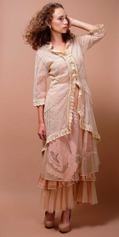 Romantic Embroidered Jacket in Butter by Nataya