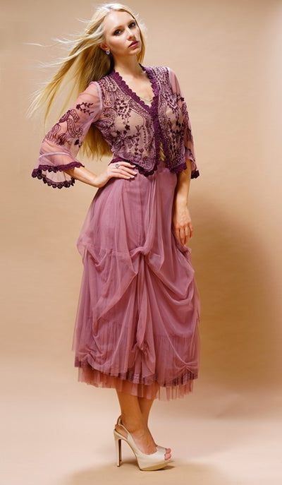 Romantic Vintage Style Jacket in Rose by Nataya
