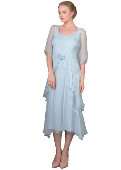 Layered Nataya Dress AL-10709 in Blue